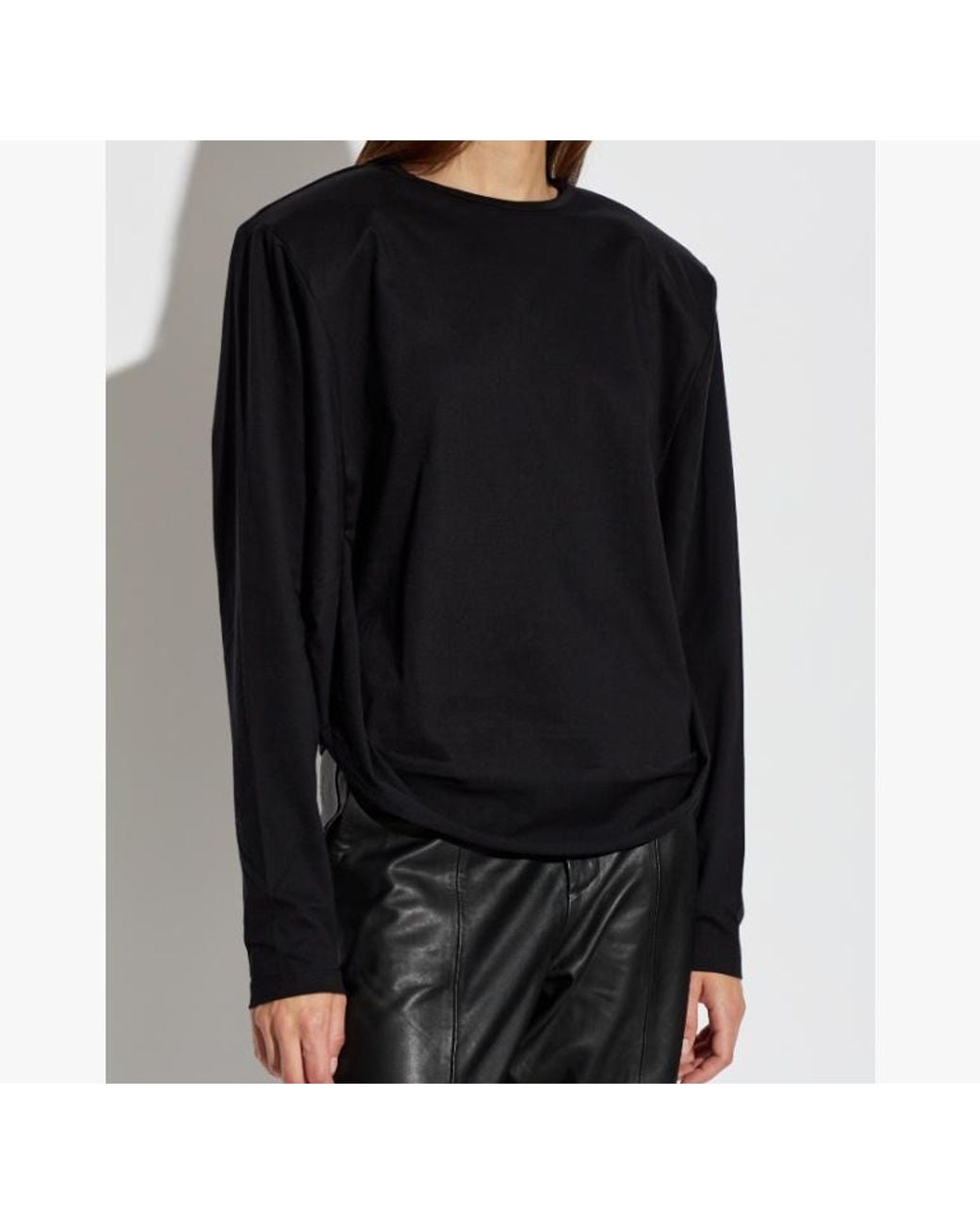 IRO Black Crew Neck Long-Sleeved T-Shirt