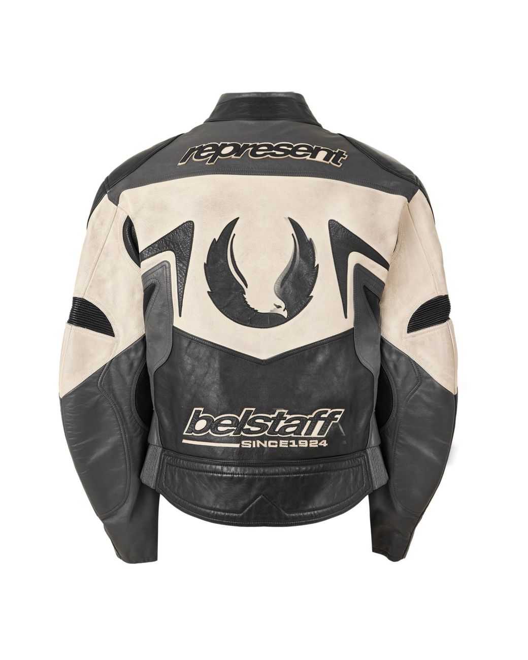 Represent Black Durable And Simple Leather Jacket for men