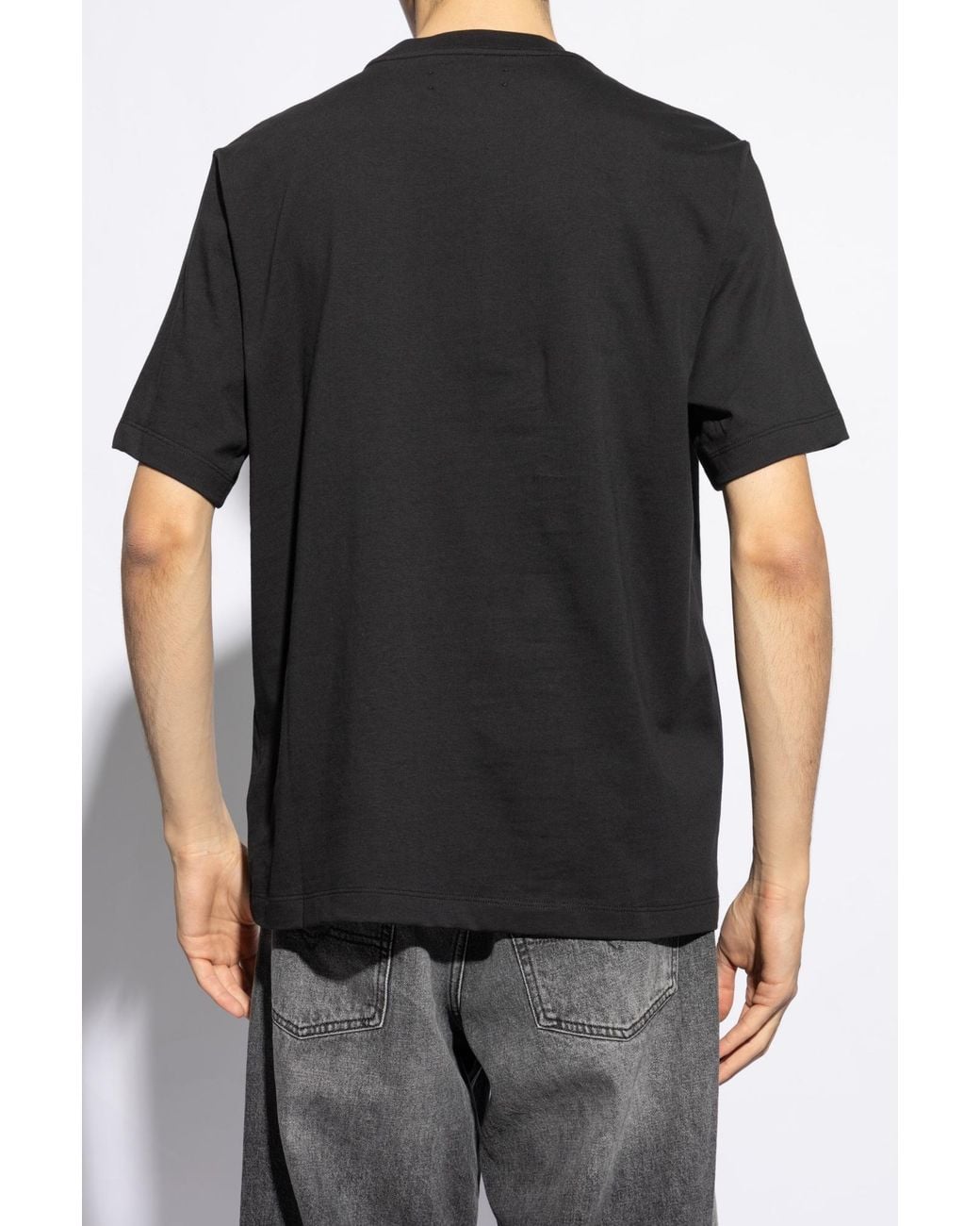 Amiri Black Palm Tree Printed Crewneck T-Shirt for men