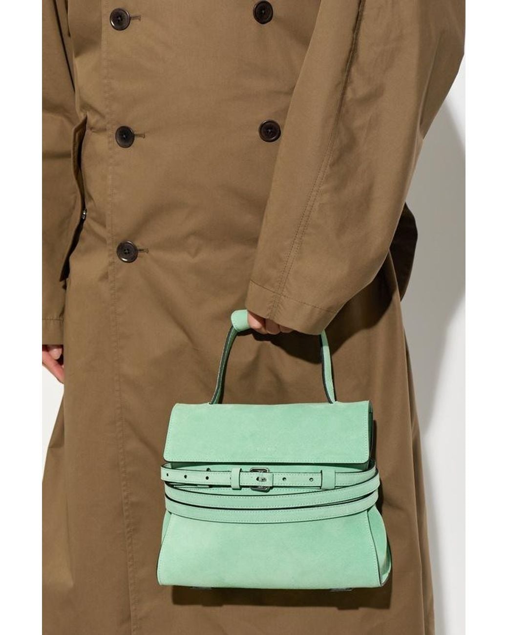 Moschino Green Logo Tote Bag
