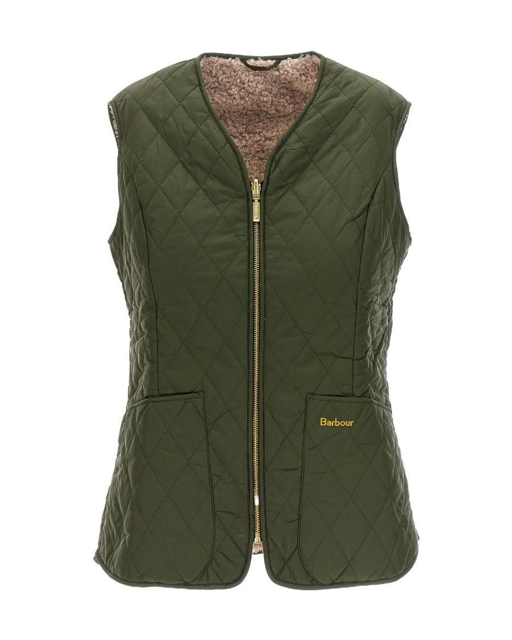 Barbour Green Zip-Up Reversible Gilet