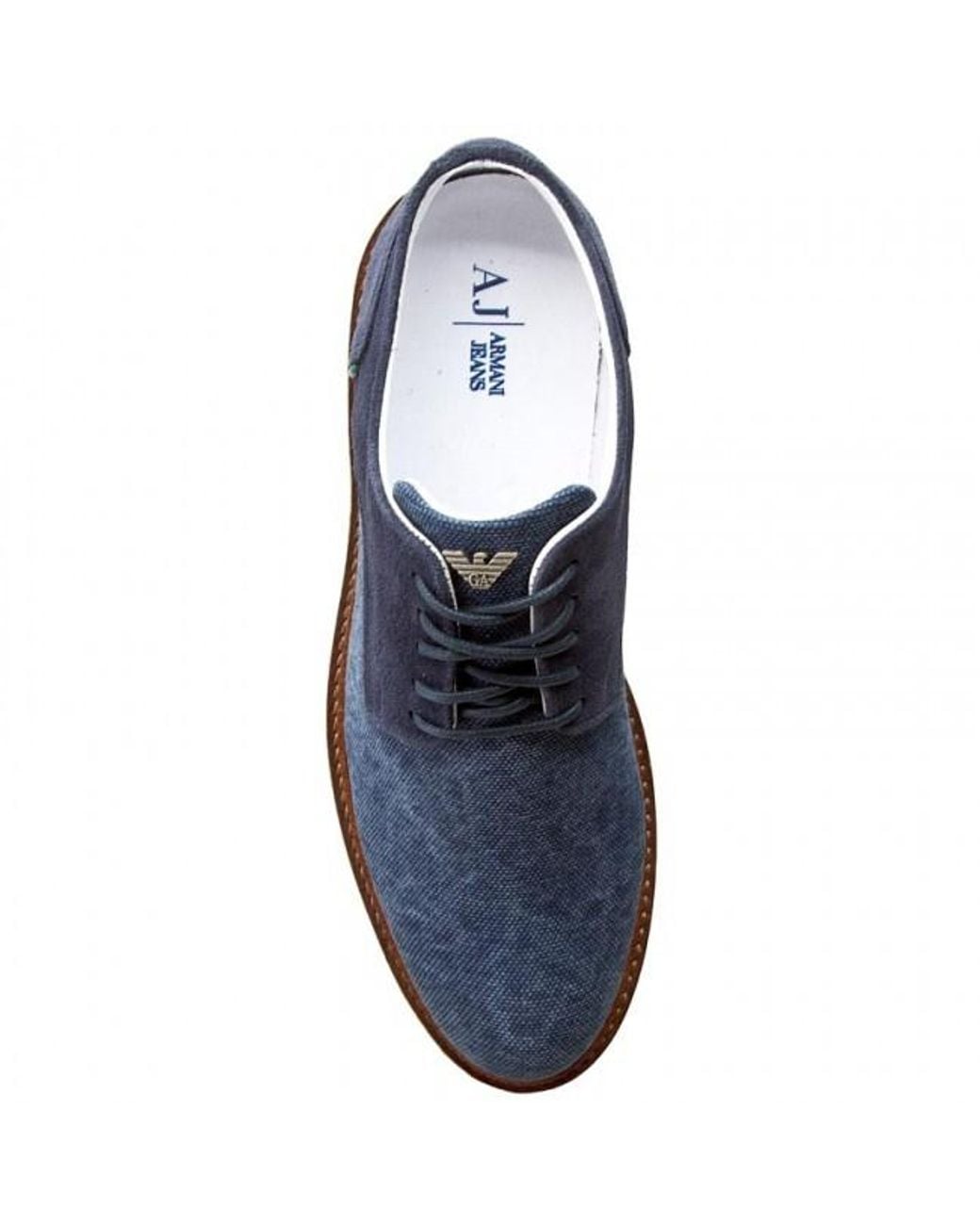 Armani Jeans Blue Stitching Details Business Casual Shoes for men