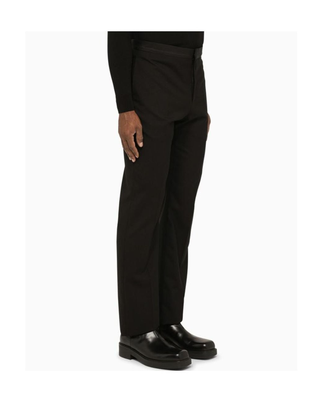 Off-White c/o Virgil Abloh Black Straight Leg Tailored Trousers for men