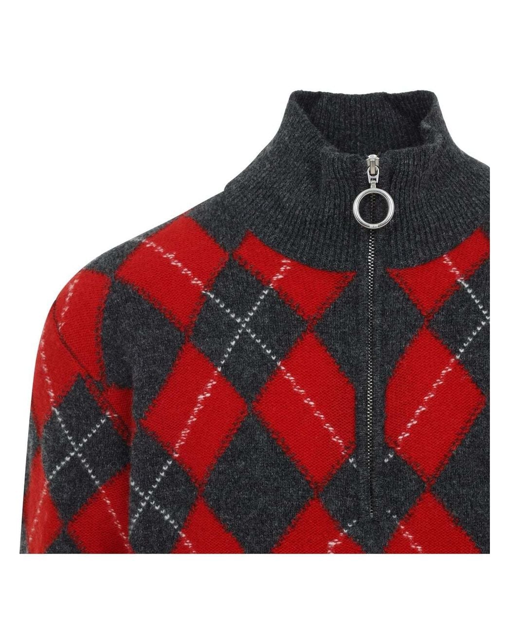 AMI Red Long-Sleeve Knit Top for men
