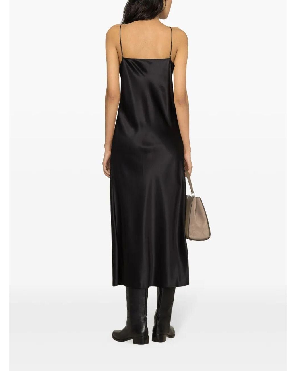 Joseph Black Satin Clea Dress