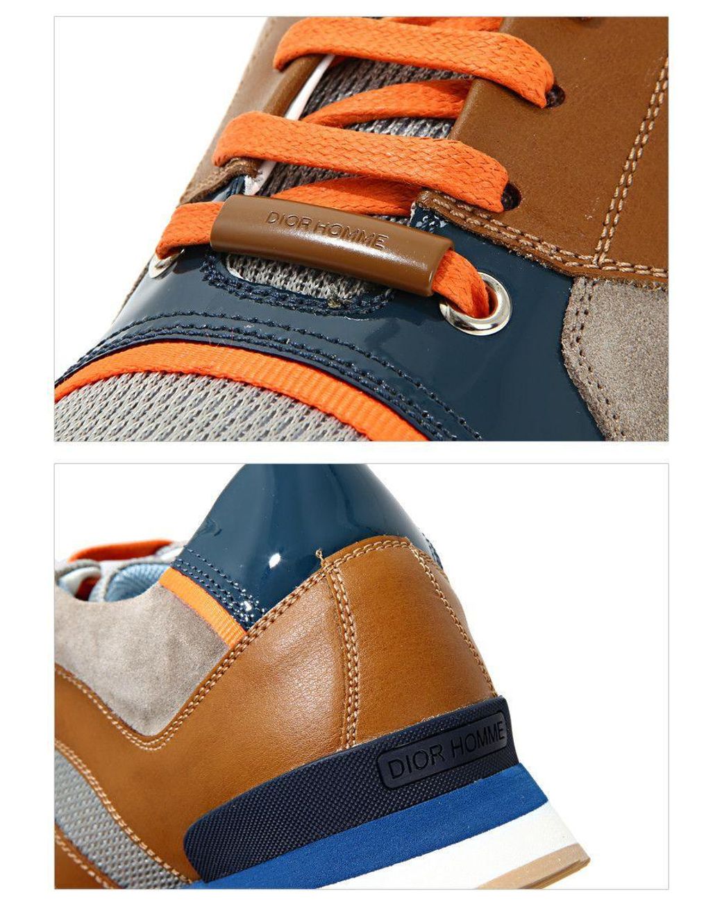 Dior Brown Lace-Up Sneakers for men