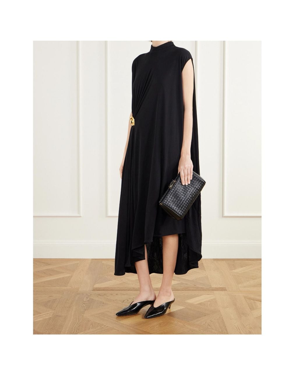 Bottega Veneta Black Intrecciato Clutch