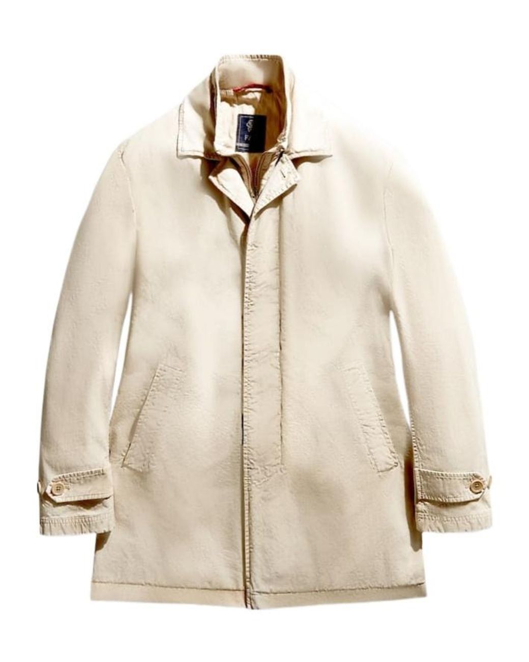 Fay Natural Morning Layered Cotton Coat for men