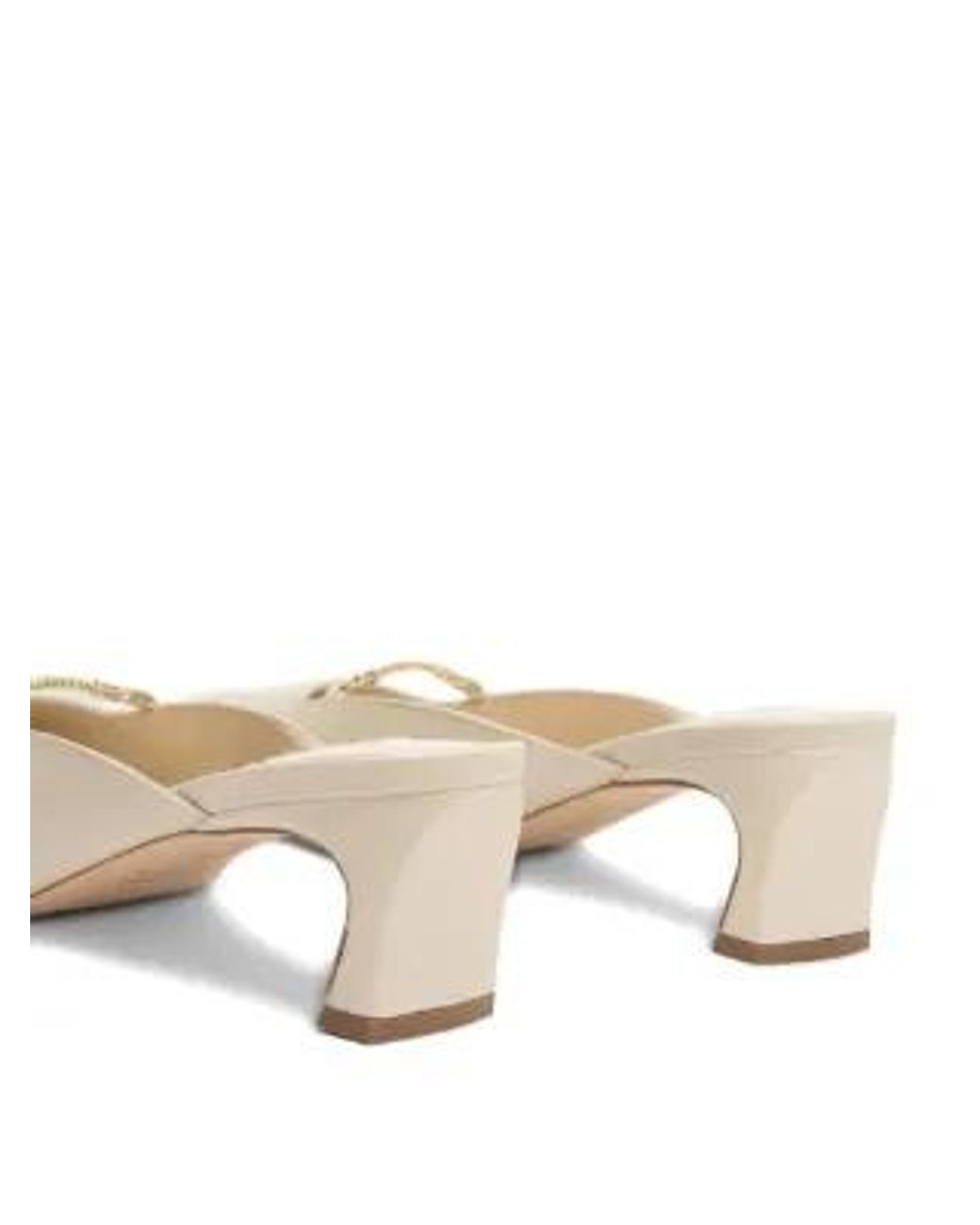 By Far Natural Leda Sculpted Chain Leather Mules