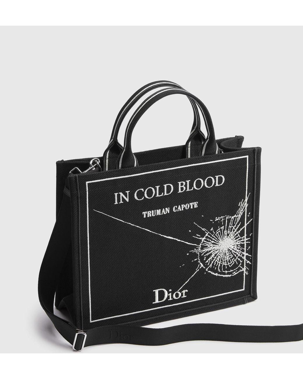 Dior Black Medium Book Tote With Strap for men