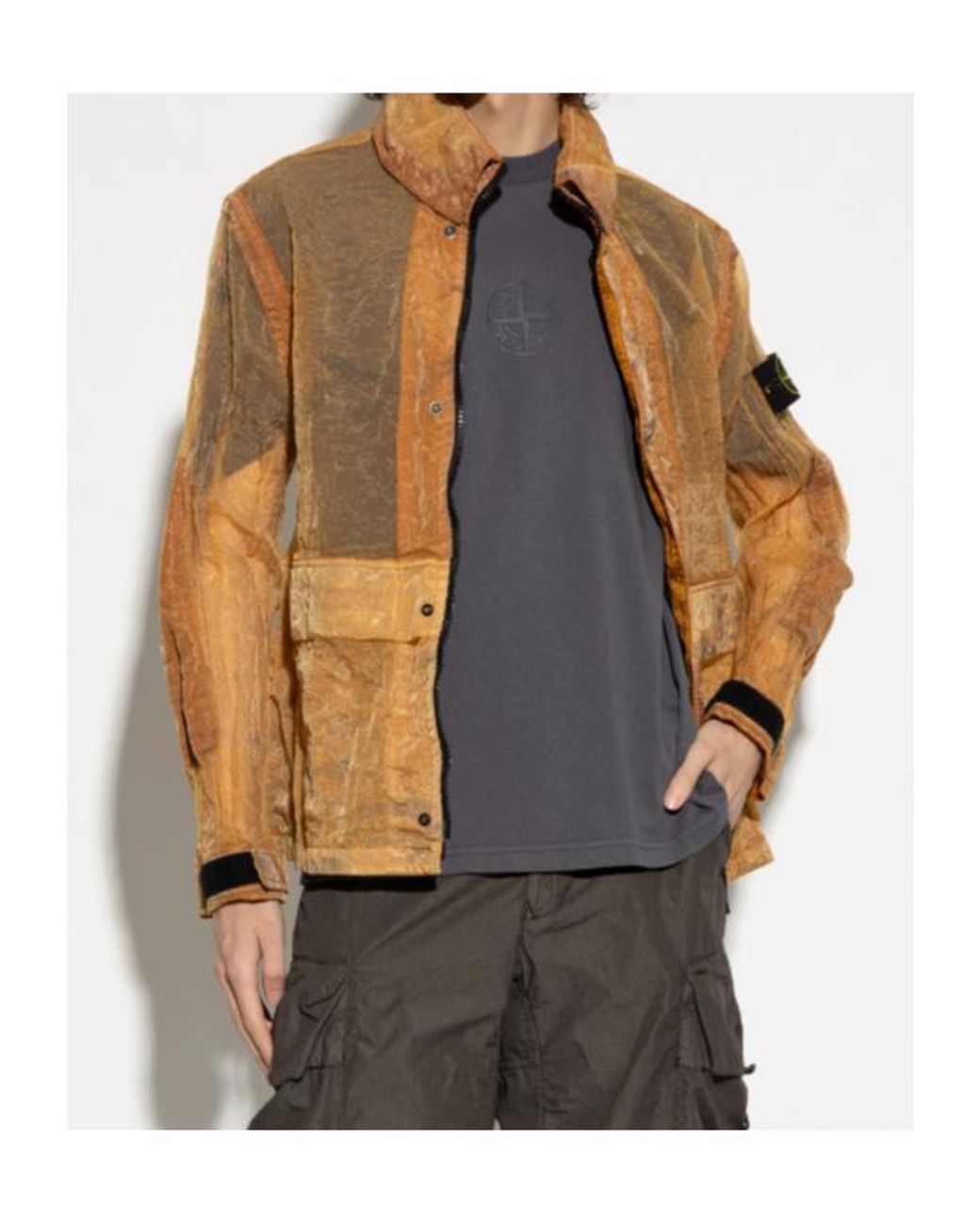 Stone Island Multicolor Logo Patch Long Sleeved Jacket for men