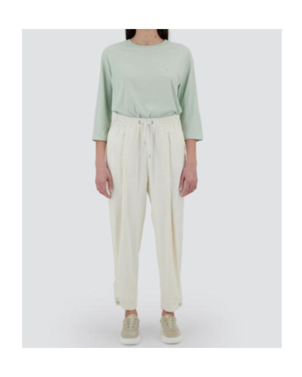 Herno Gray Elastic Waist Drawstring Trousers