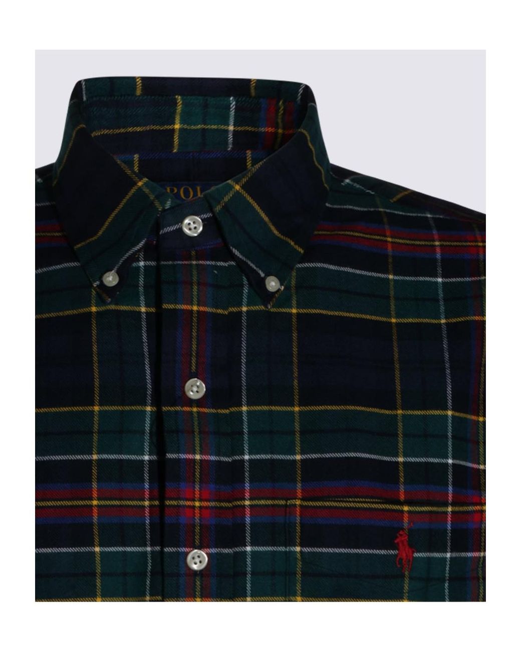 Polo Ralph Lauren Blue Tartan Check-Pattern Shirt for men