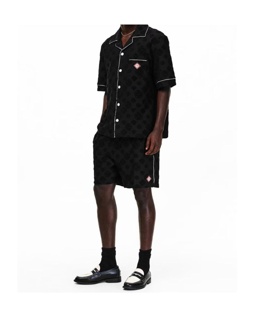 Casablanca Black Logo Track Shorts for men