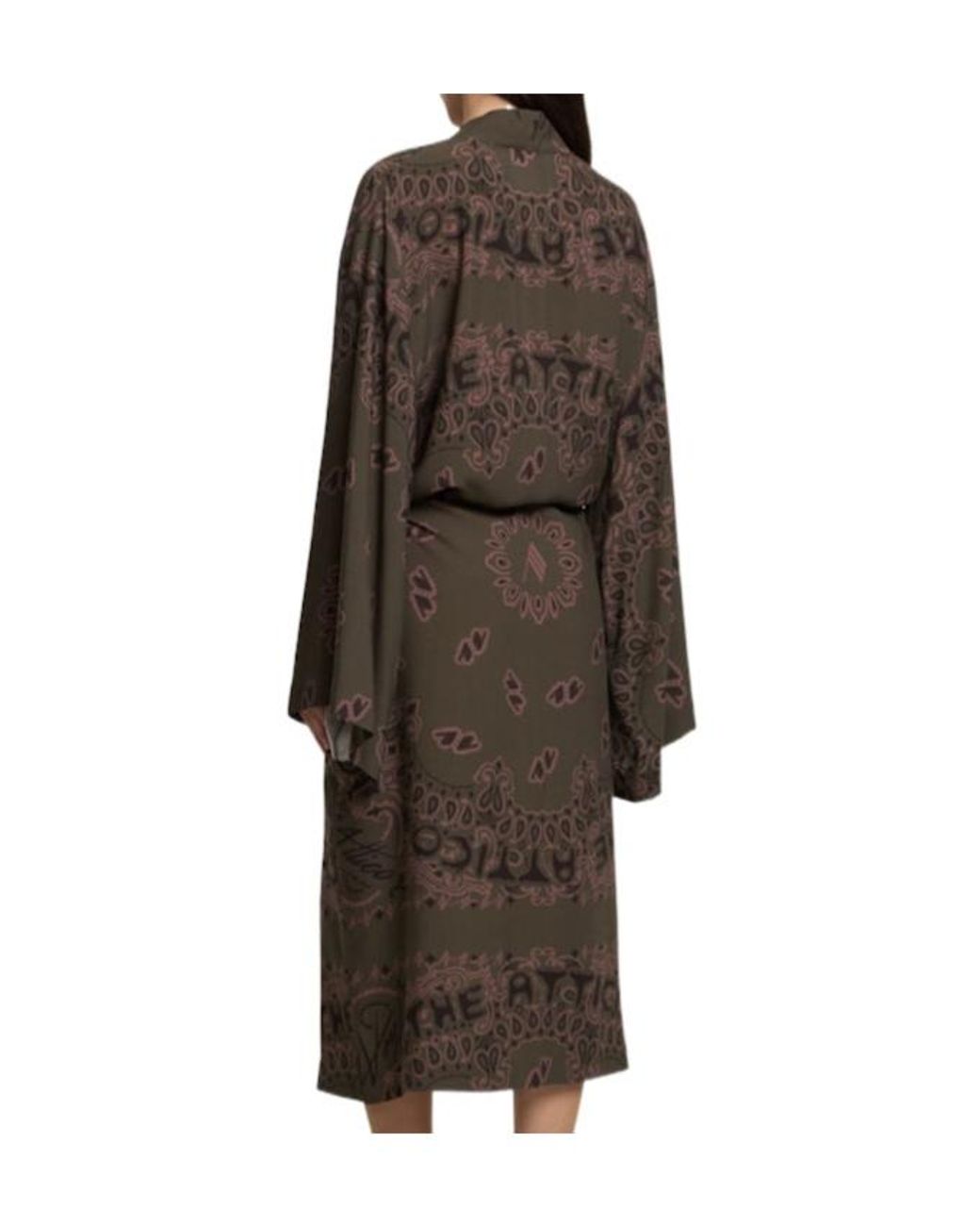 The Attico Brown Muslin Caftan Dress