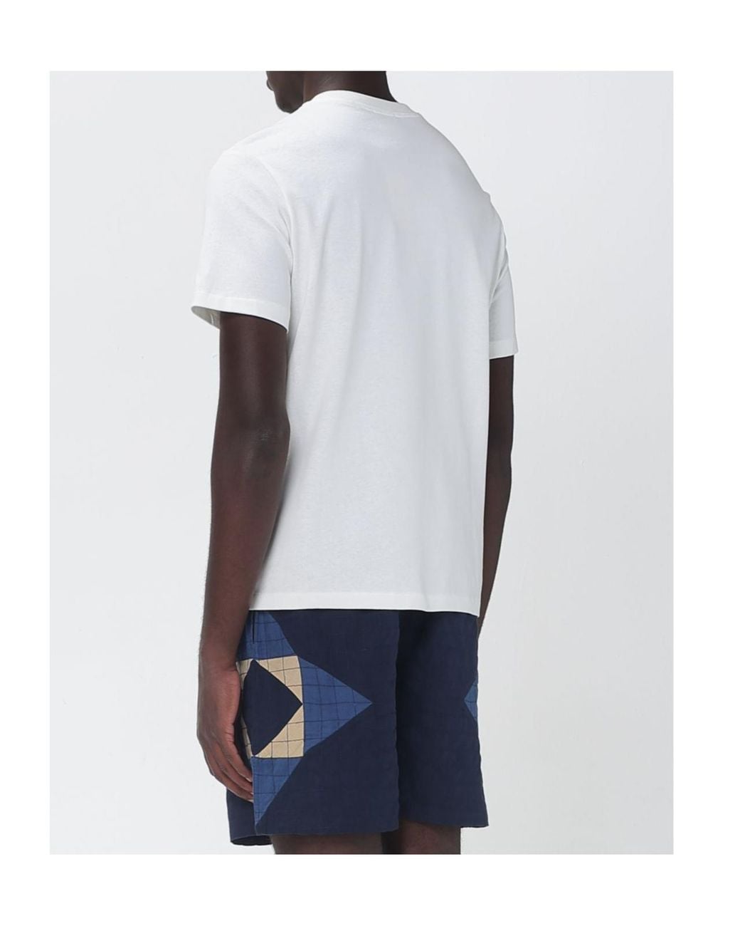 A.P.C. Blue Patchwork-Detail T-Shirt for men