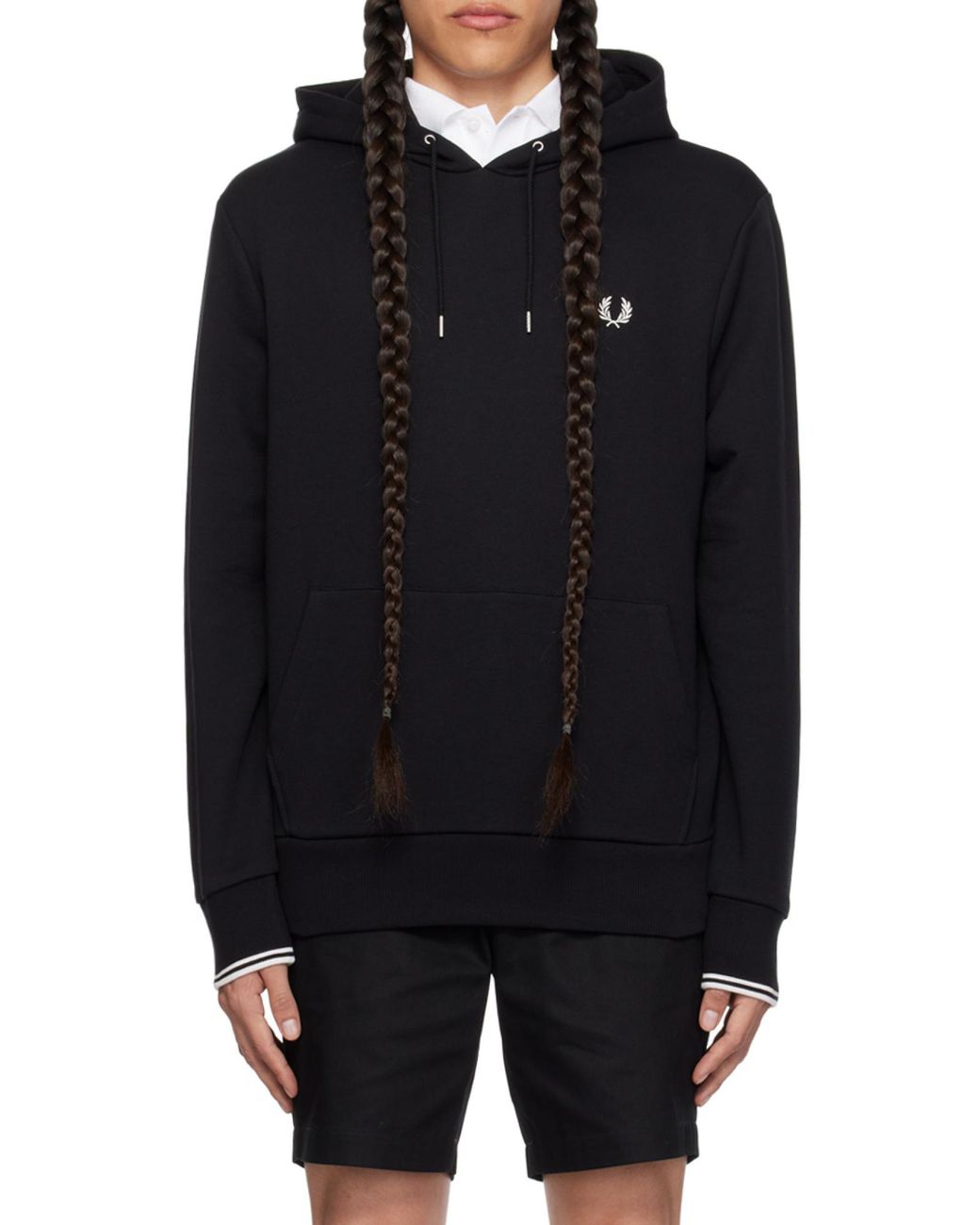 Fred Perry Blue Tipped Hooded Sweatshirt for men