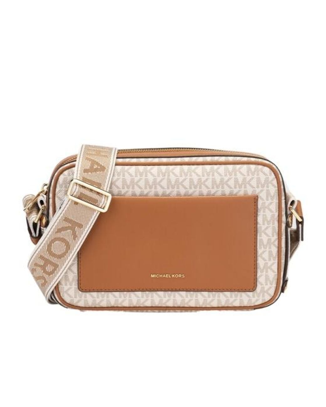 Michael Kors Brown Zipper Shoulder Bag