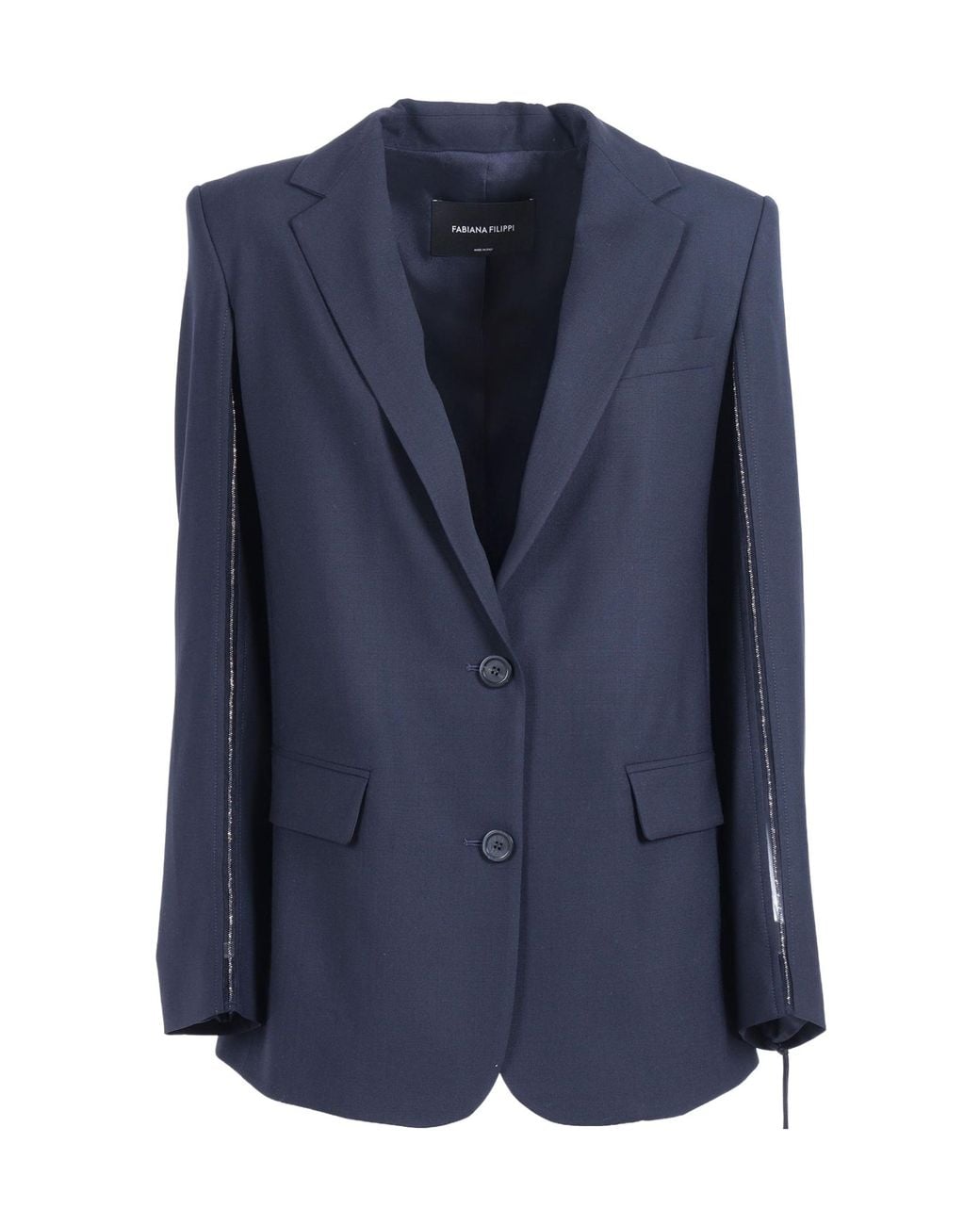 Fabiana Filippi Blue Single-Breasted Tailored Blazer