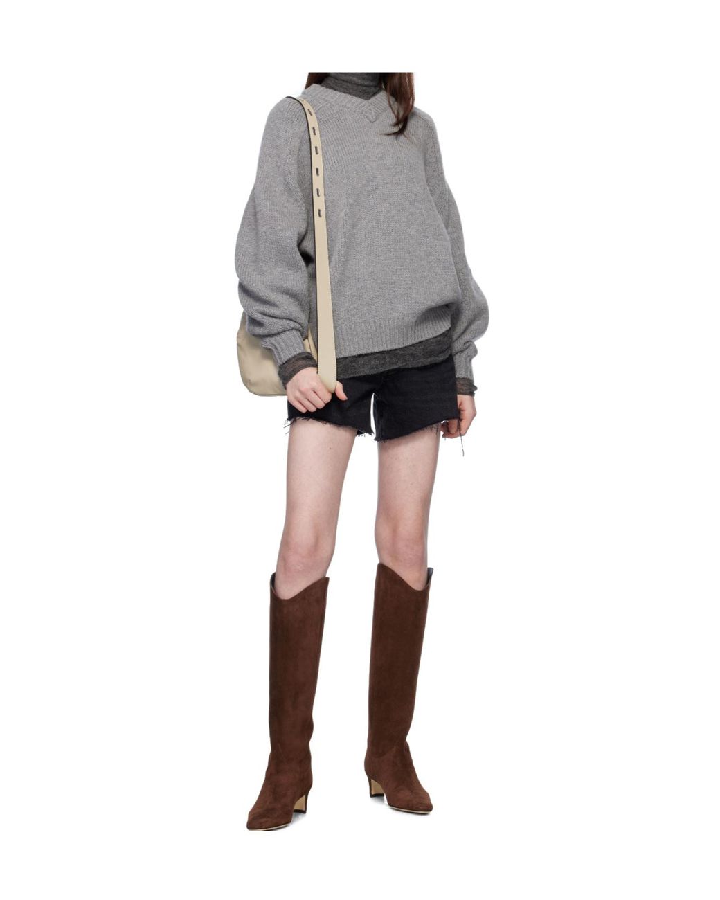 Agolde Black High Waist Denim Shorts
