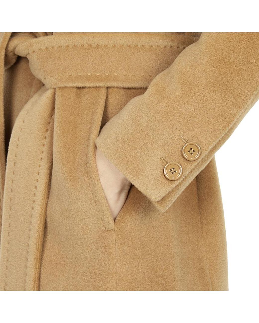 Max Mara Natural Studio Arezzo Double-Breasted Belted Coat