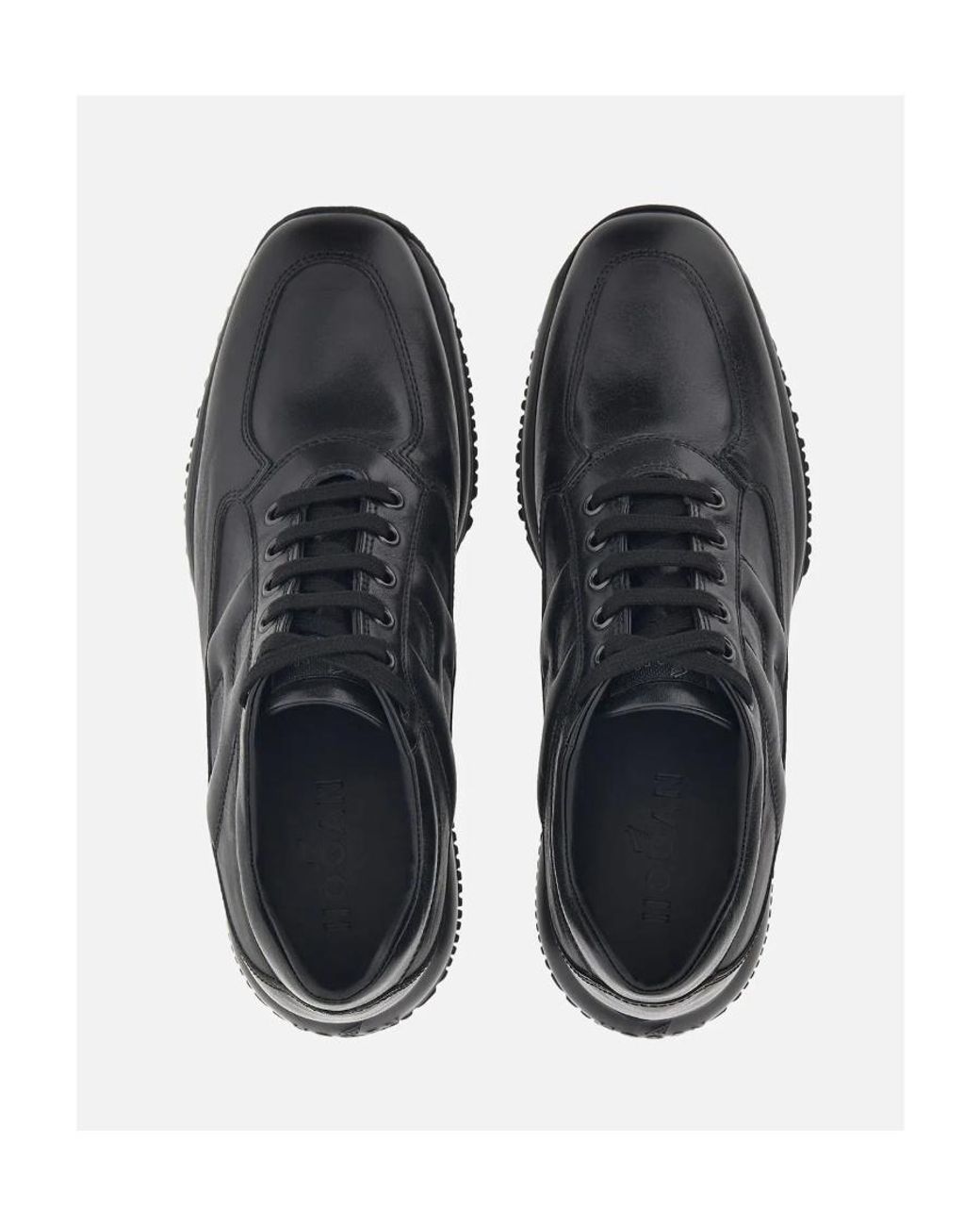 Hogan Blue Round-Toe Lace-Up Sneakers