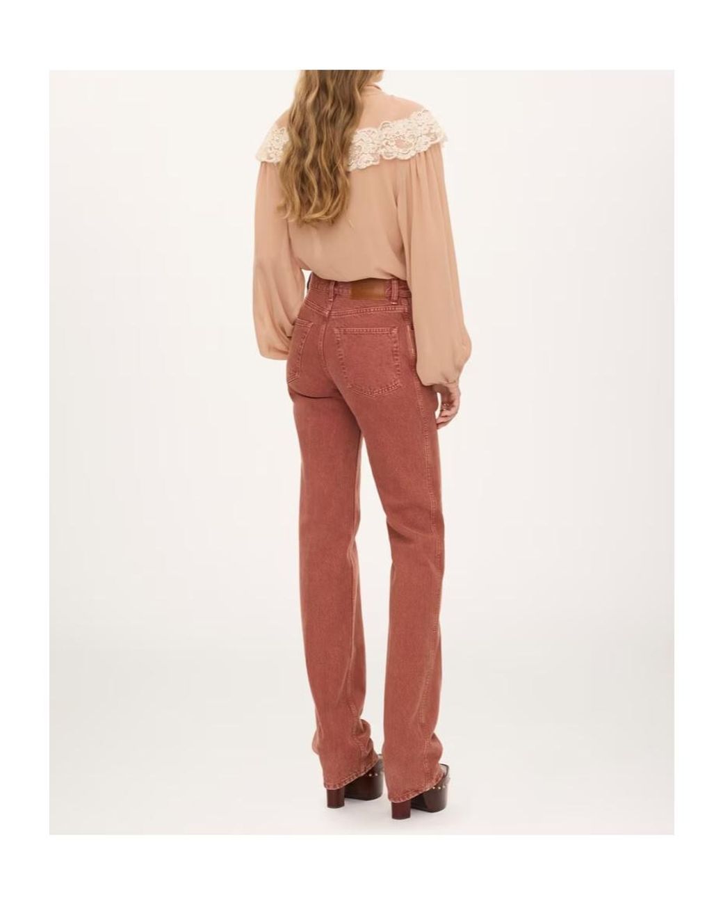 Chloé Red Chloé Straight-Leg Jeans