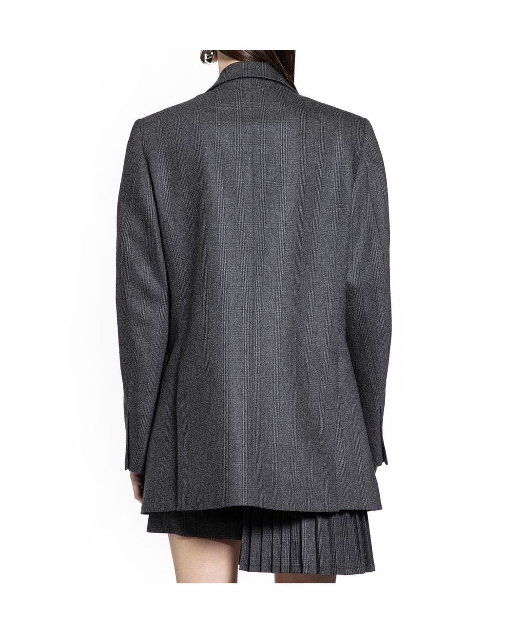 Coperni Gray Single-Breasted Long Sleeve Suit Jacket