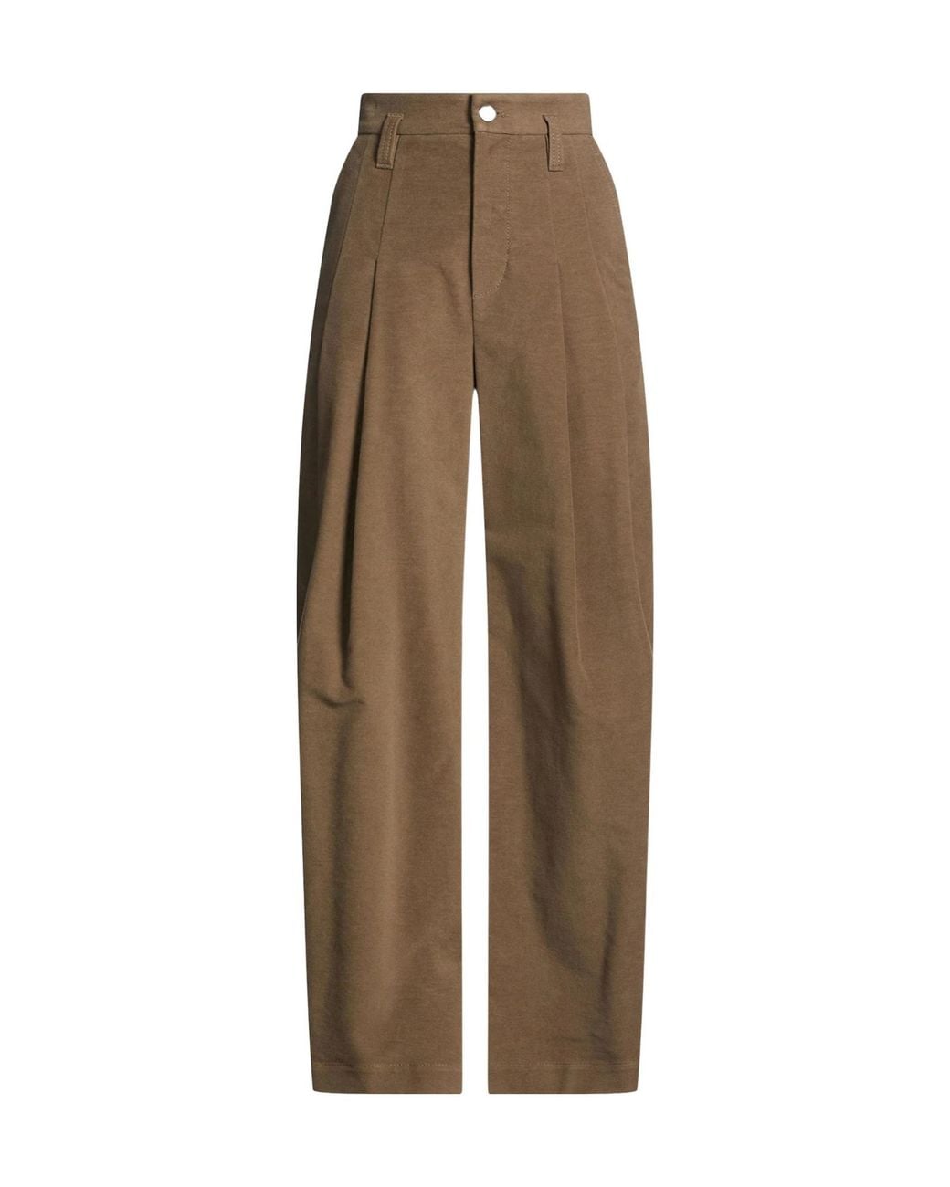 Brunello Cucinelli Natural Plain Colour Casual Trousers