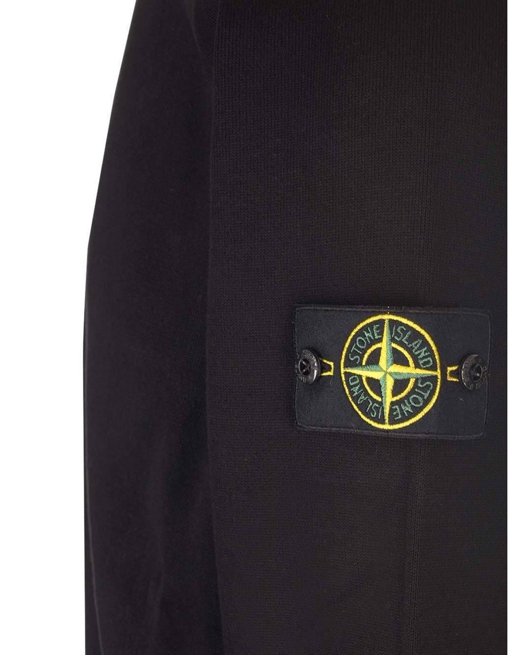 Stone Island Blue Compass-Motif Cotton-Blend Sweatshirt for men