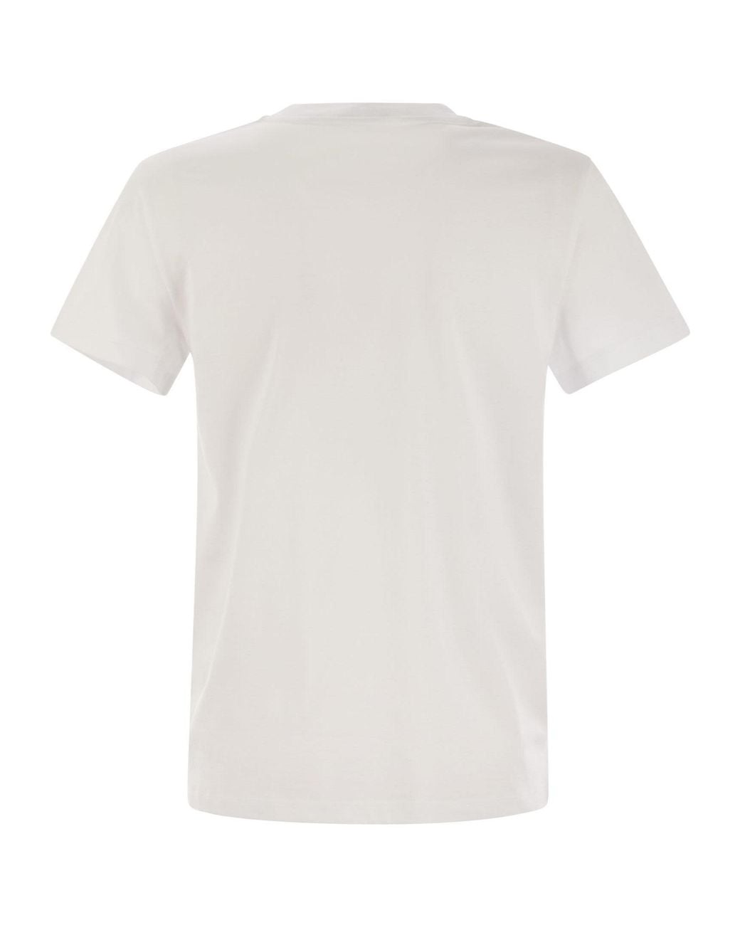 Max Mara Black Colibri Cotton T Shirt With Front Print