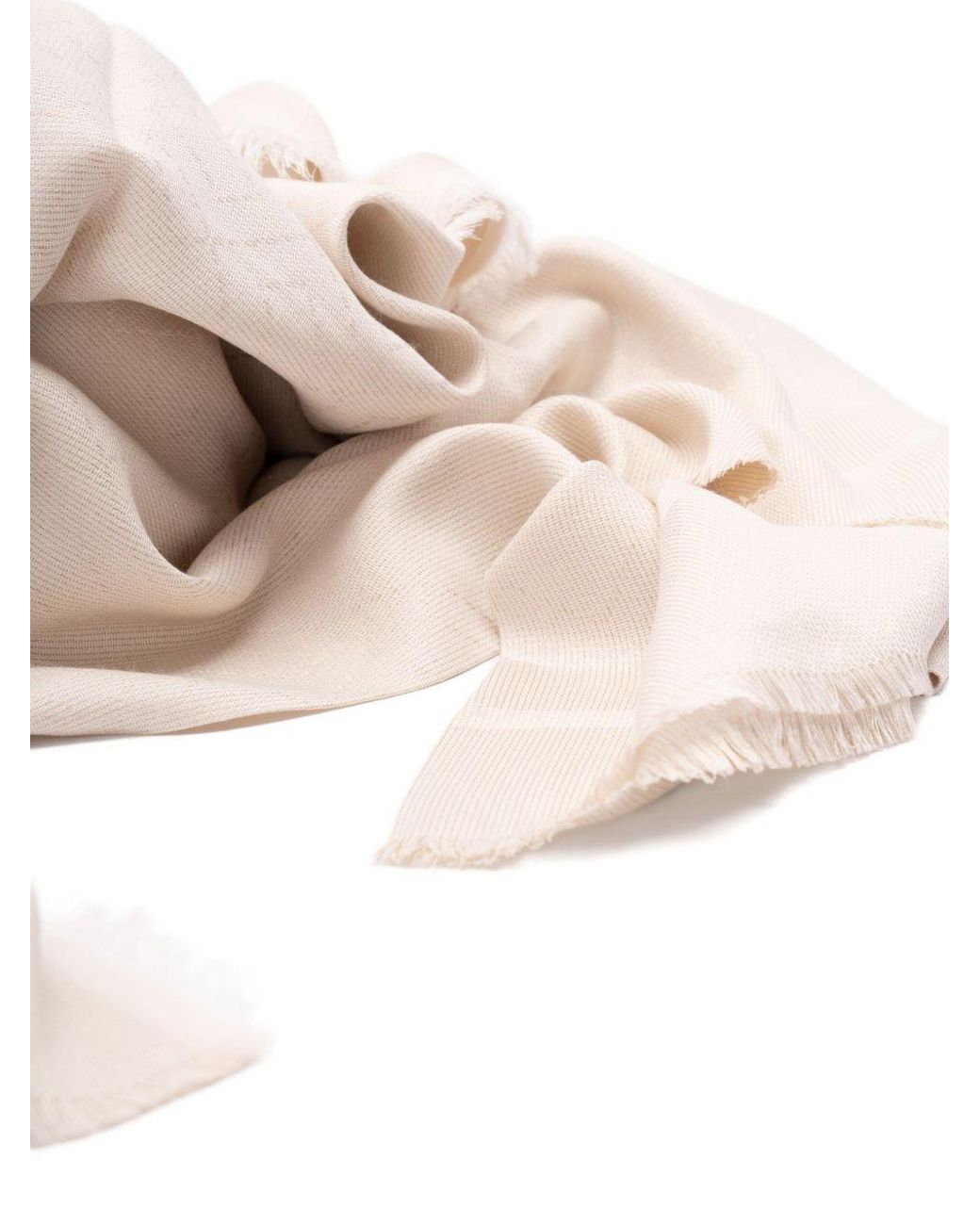 Elisabetta Franchi White Logo Pattern Scarf
