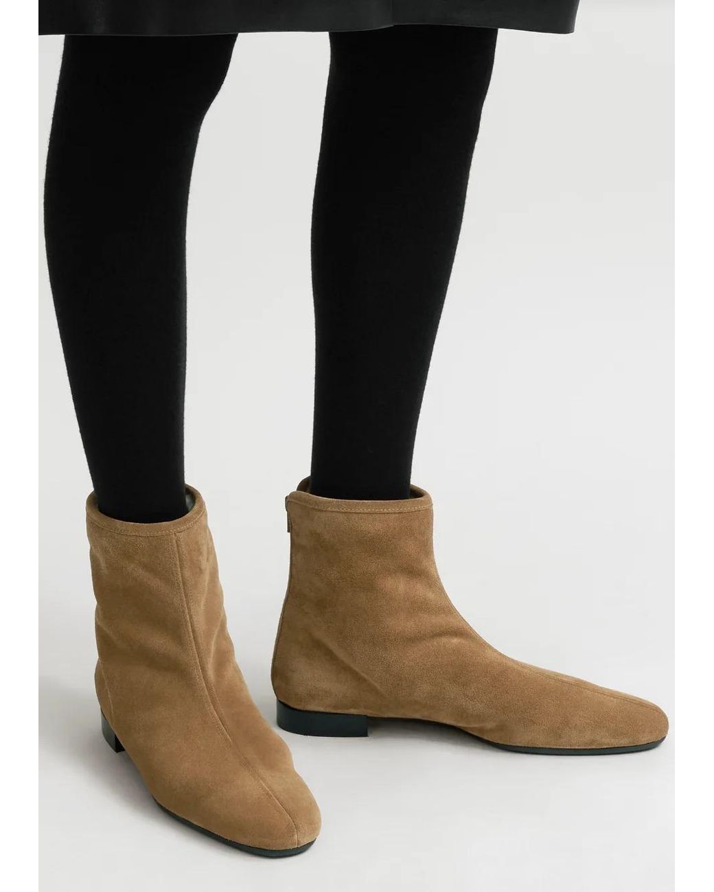 Totême Brown Zippered Ankle Boots