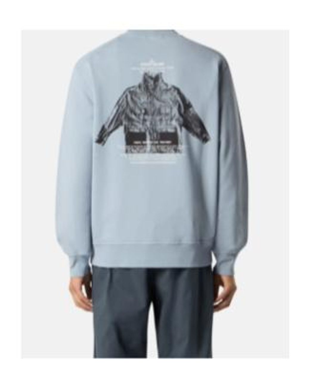 Stone Island Blue Regular Fit Crewneck Sweatshirt for men