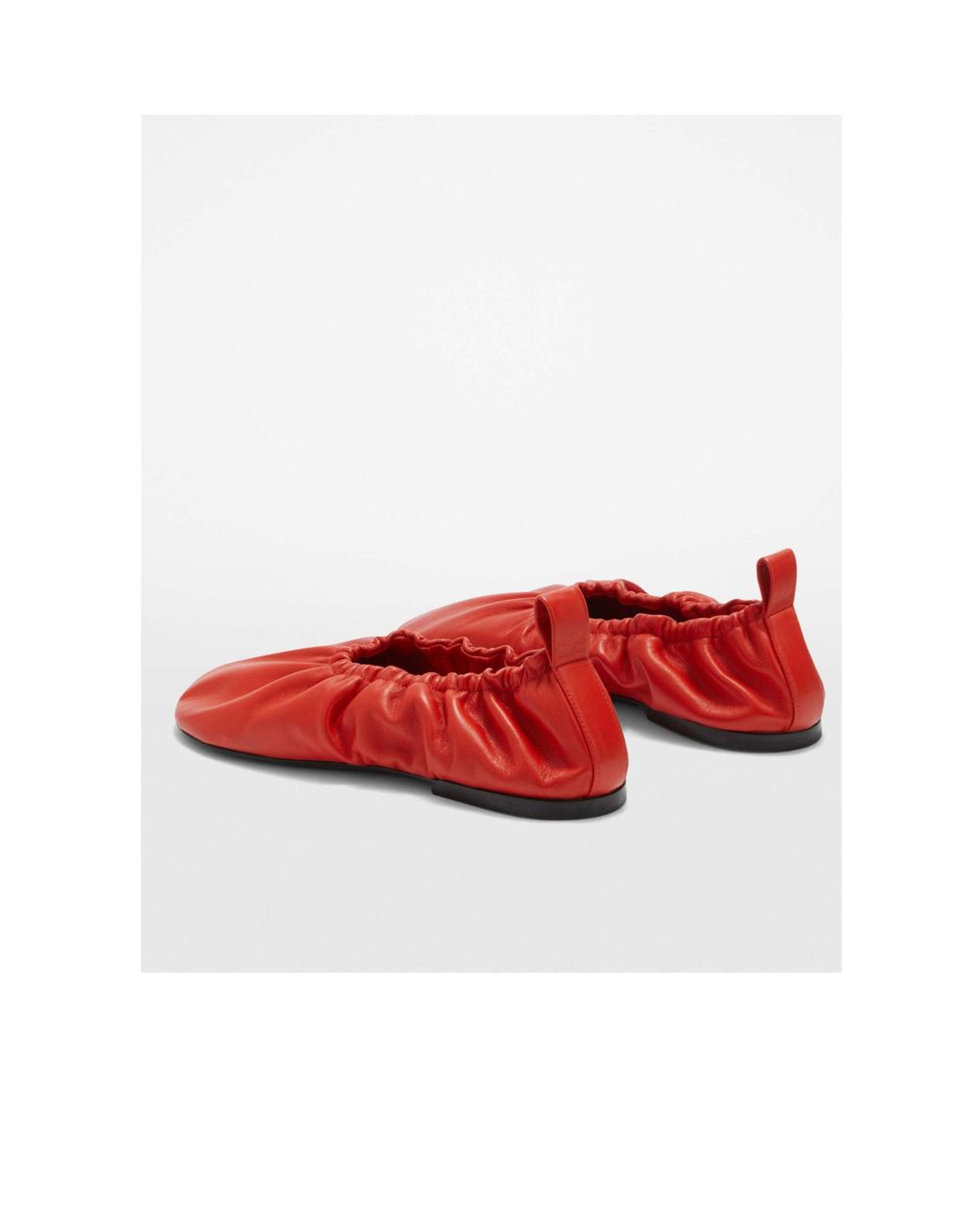 Jil Sander Gathered Round Toe Slip-On Ballerina Shoes
