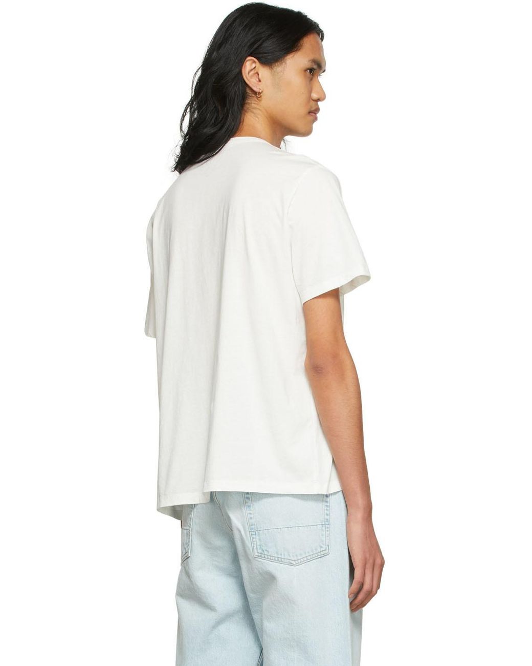 Our Legacy White New Box Crewneck Jersey T-Shirt for men