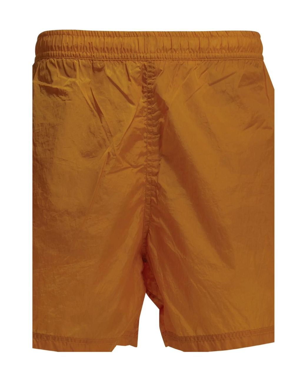 Stone Island Brown Logo Printed Shorts for men