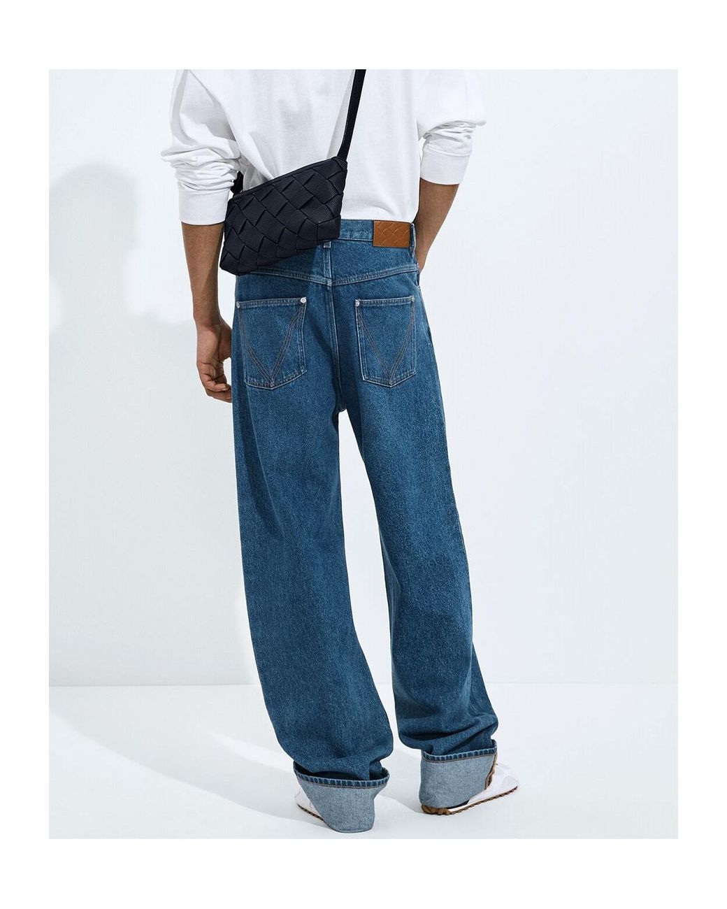 Bottega Veneta Blue Turned-Up Jeans for men