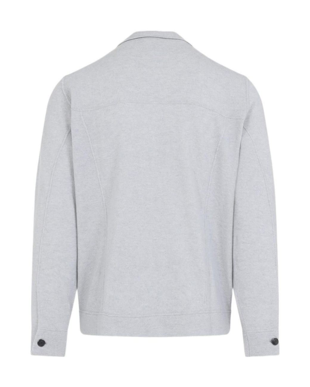 Kiton Gray Buttoned Shirt Jacket for men