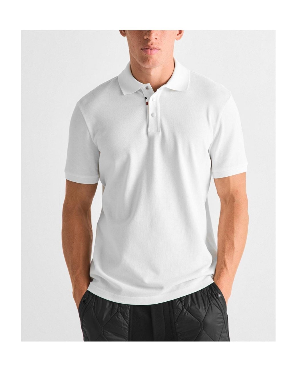 Moncler White Pure Short-Sleeve Polo for men