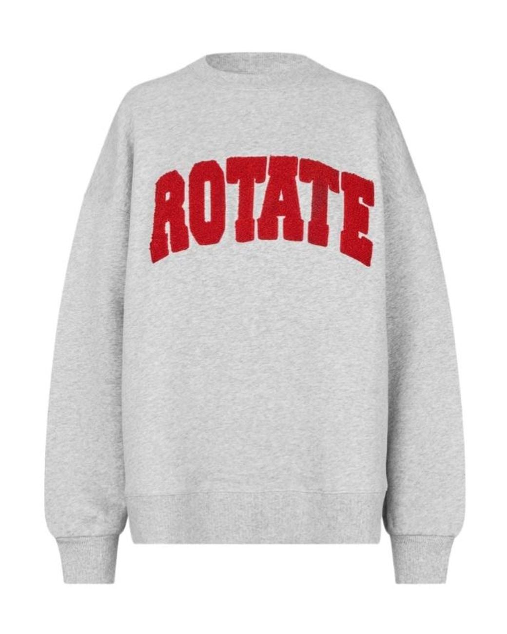 ROTATE BIRGER CHRISTENSEN Gray Logo-Appliqué Sweater