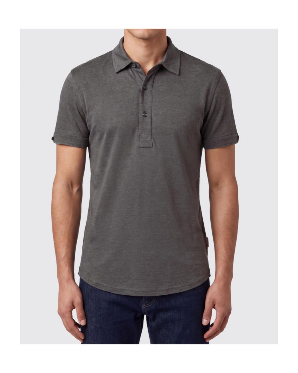 Orlebar Brown Gray Short-Sleeved Polo Shirt for men