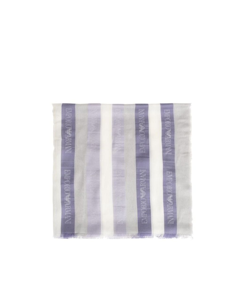 Emporio Armani Blue Striped Square Scarf