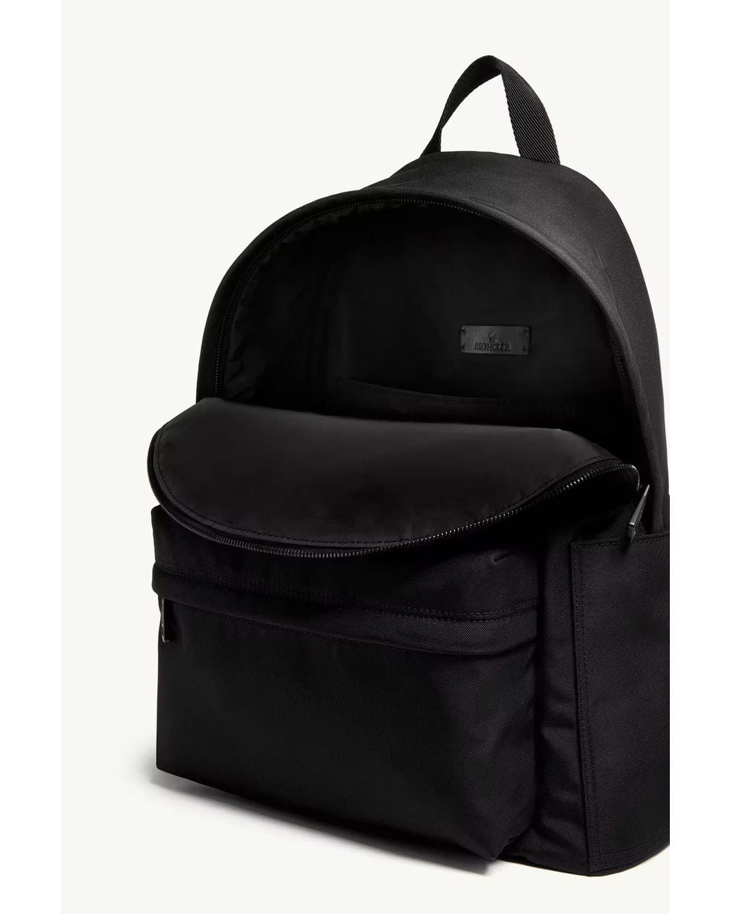 Moncler Black New Pierrick Logo Backpack for men