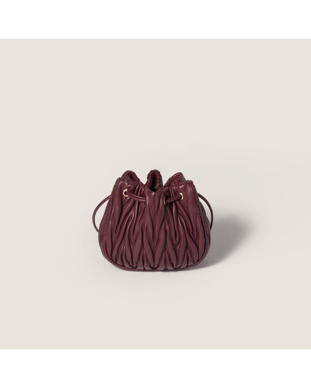 Miu Miu Red Drawstring Clutch
