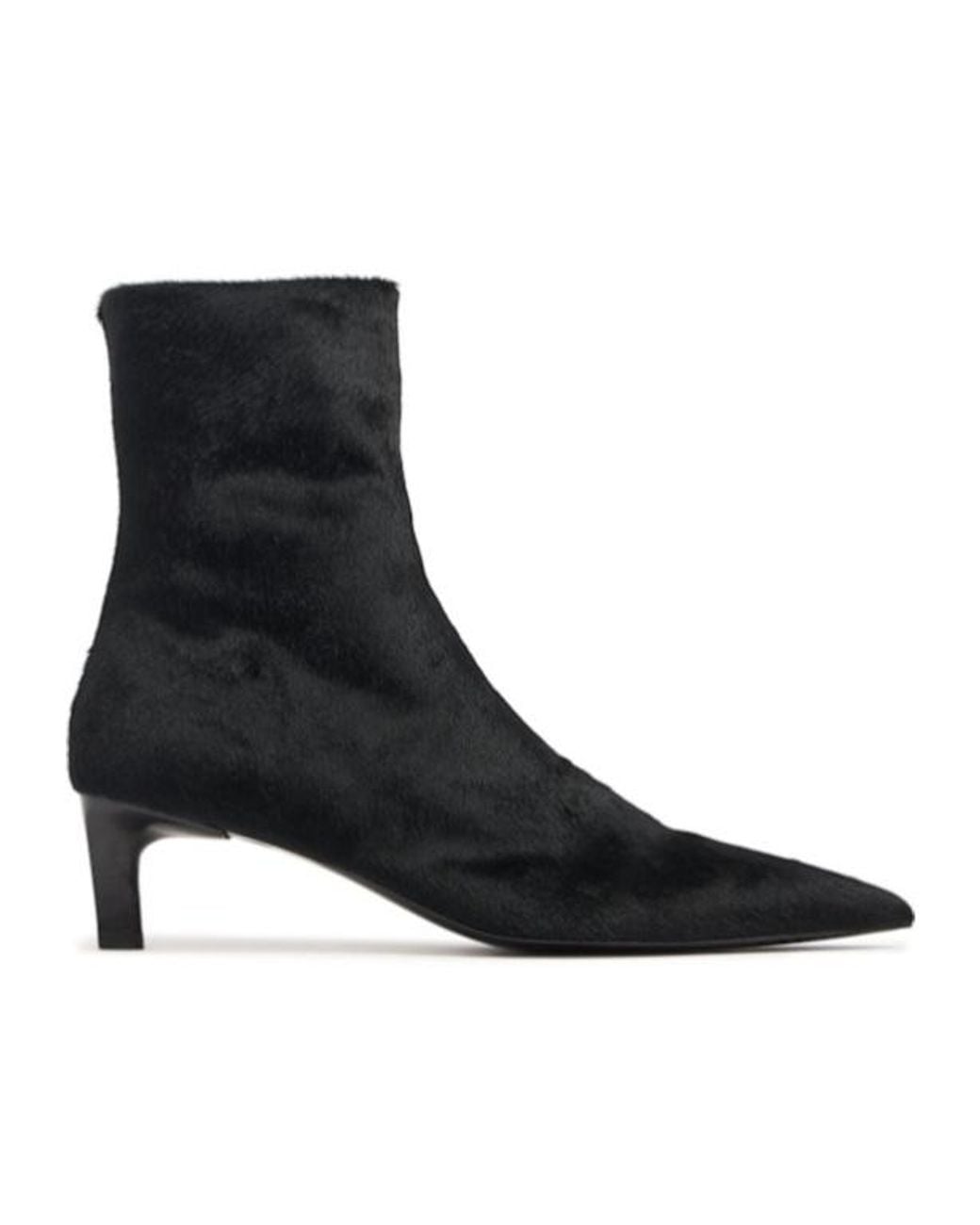 Marsèll Black Pony Hair Ankle Boots