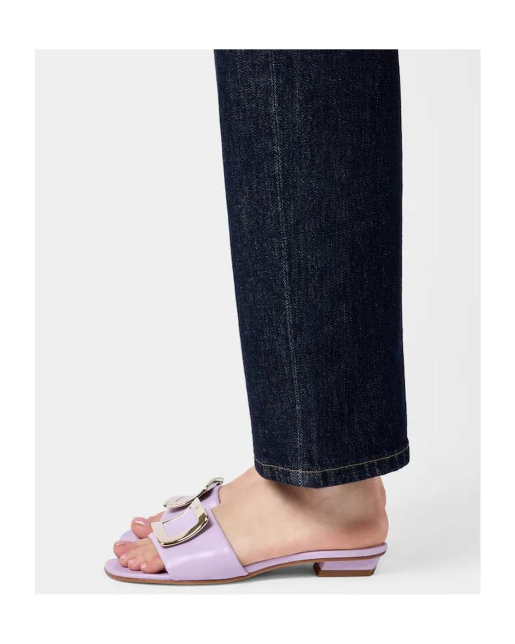 Roger Vivier Pink Padded Buckle Mules
