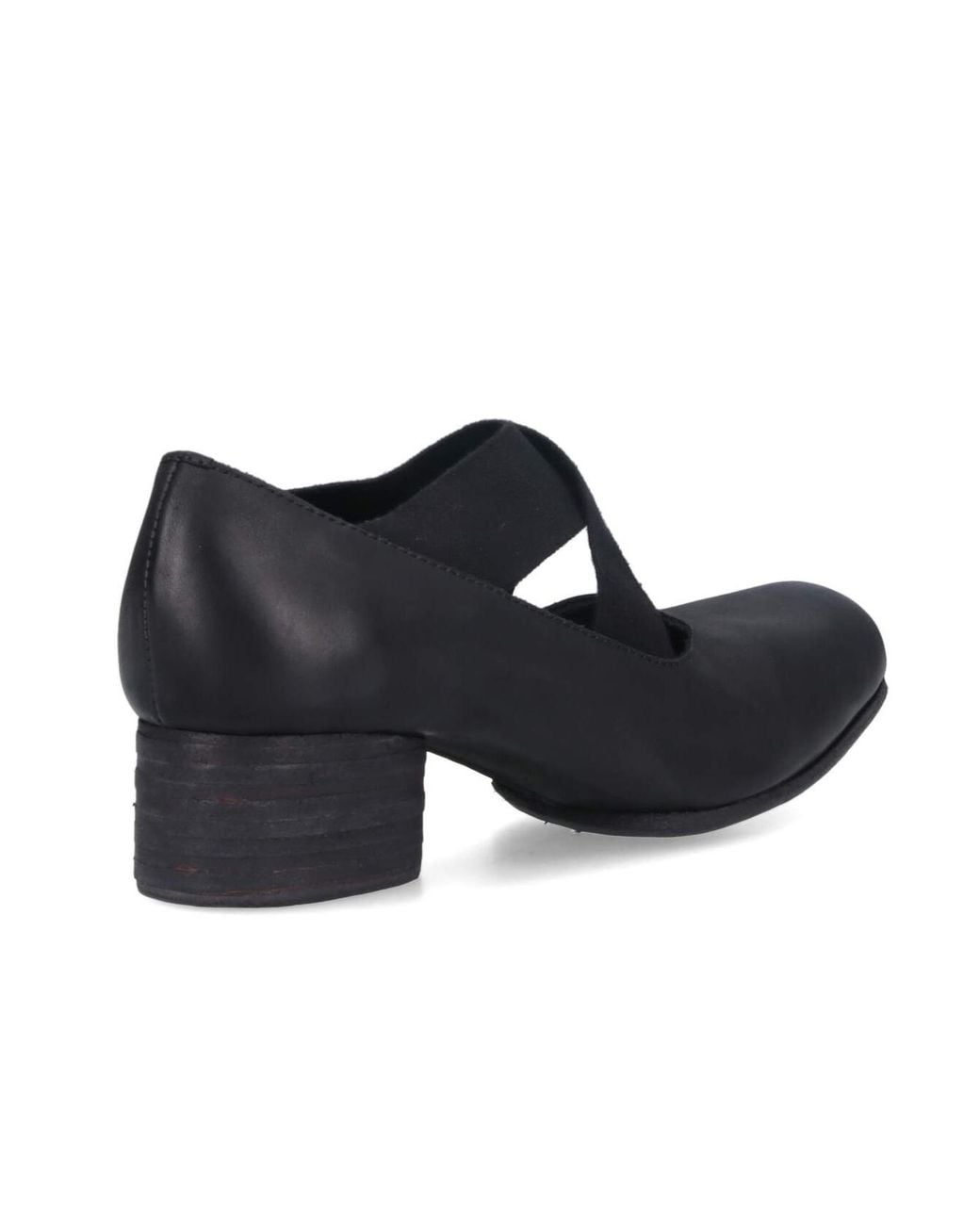 Uma Wang Black Logo Square Toe Heels