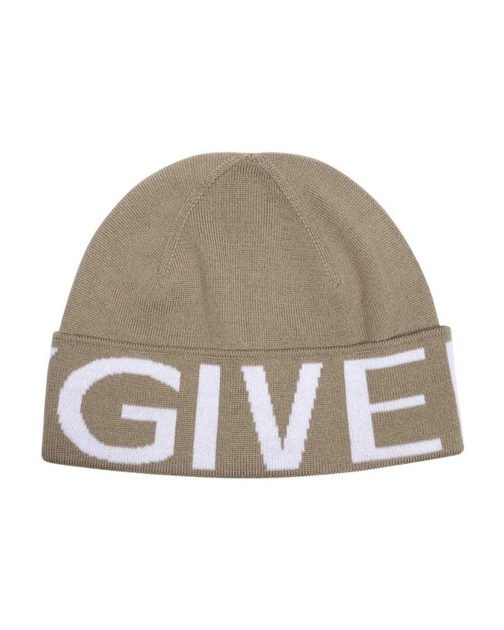 Givenchy Natural Logo Knit Beanie for men