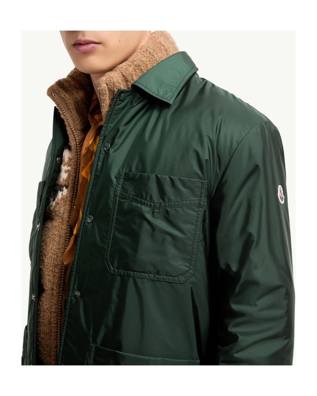 Moncler Green Shirt Jacket Jacket for men